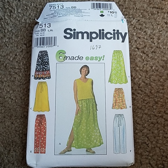 Simplicity skirt pattern - Picture 1 of 2